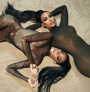 Kim Kardashian és Winnie Harlow közös sminkkollekciót tervezett