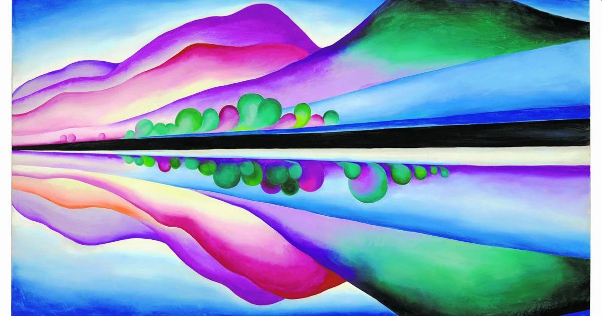Georgia O'Keeffe - Lake George Reflection festmény 